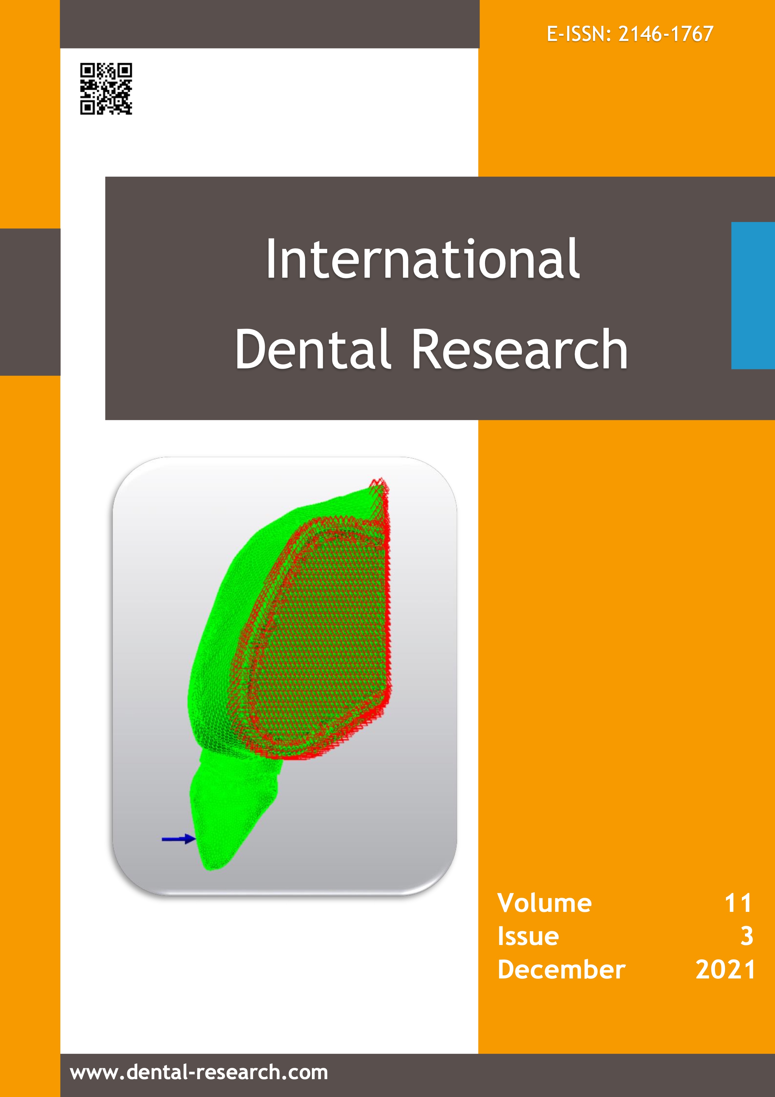 					View Vol. 11 No. 3 (2021): International Dental Research
				