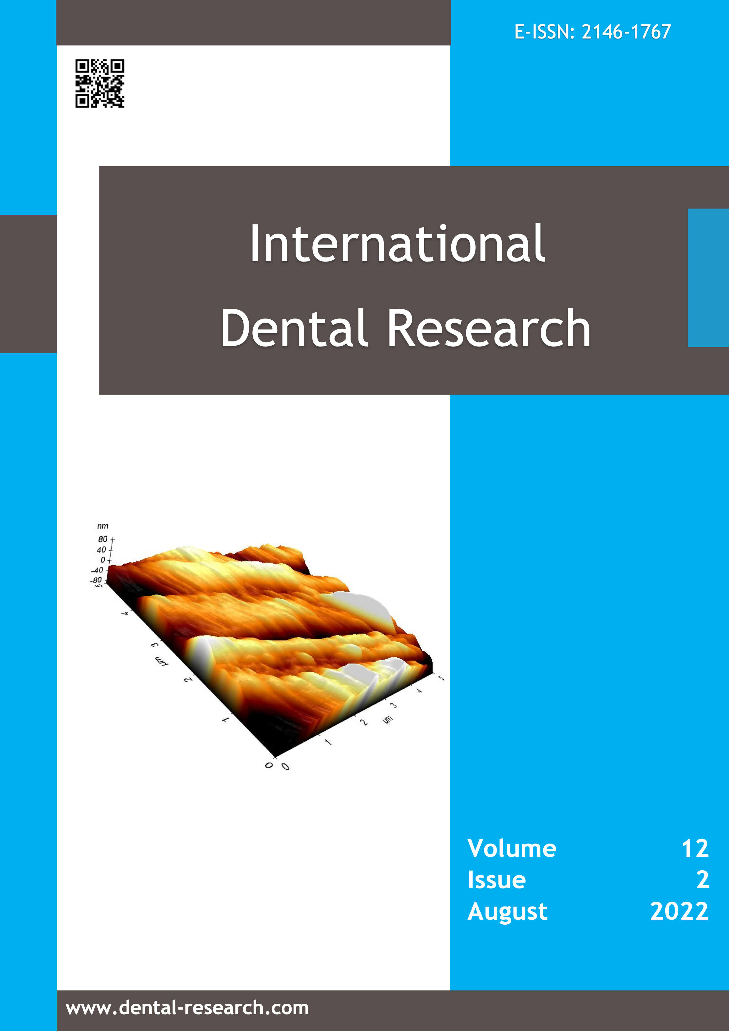 					View Vol. 12 No. 2 (2022): International Dental Research
				