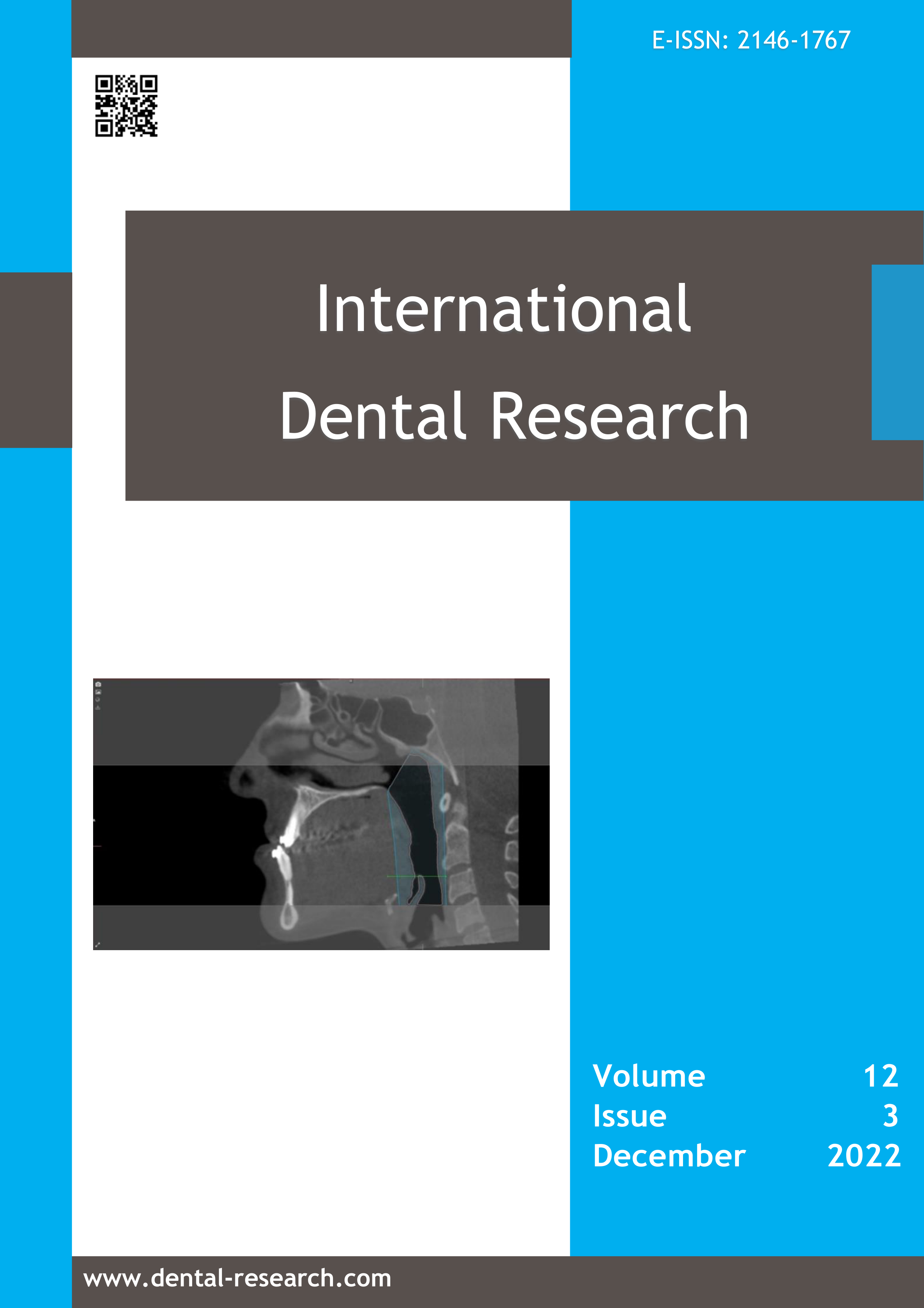 					View Vol. 12 No. 3 (2022): International Dental Research
				